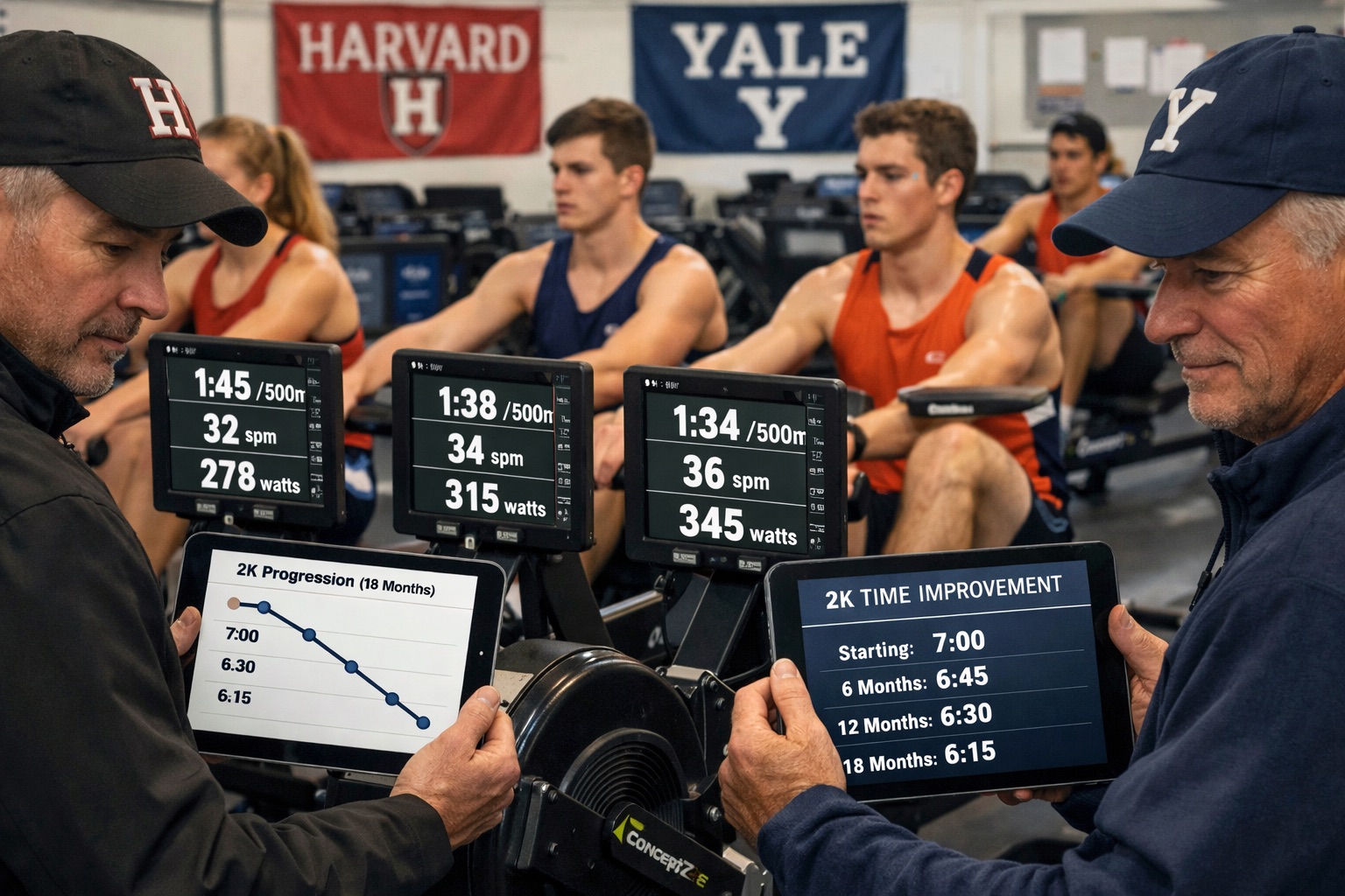 2k erg rowing times