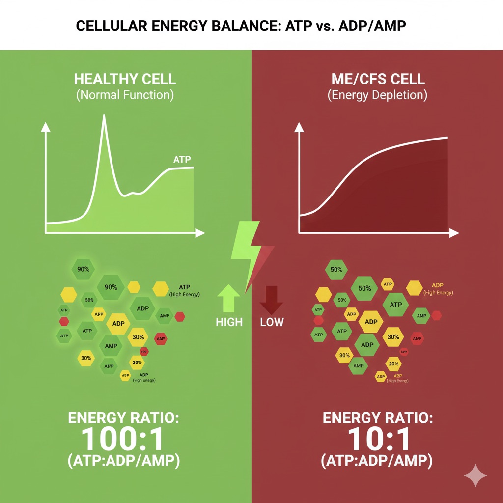 Cellular energy balance ATP vs ADP/AMP