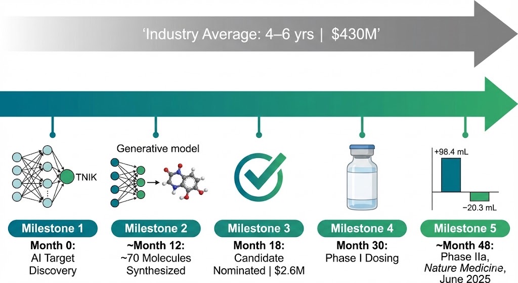 Insilico Medicine's compressed drug-discovery timeline