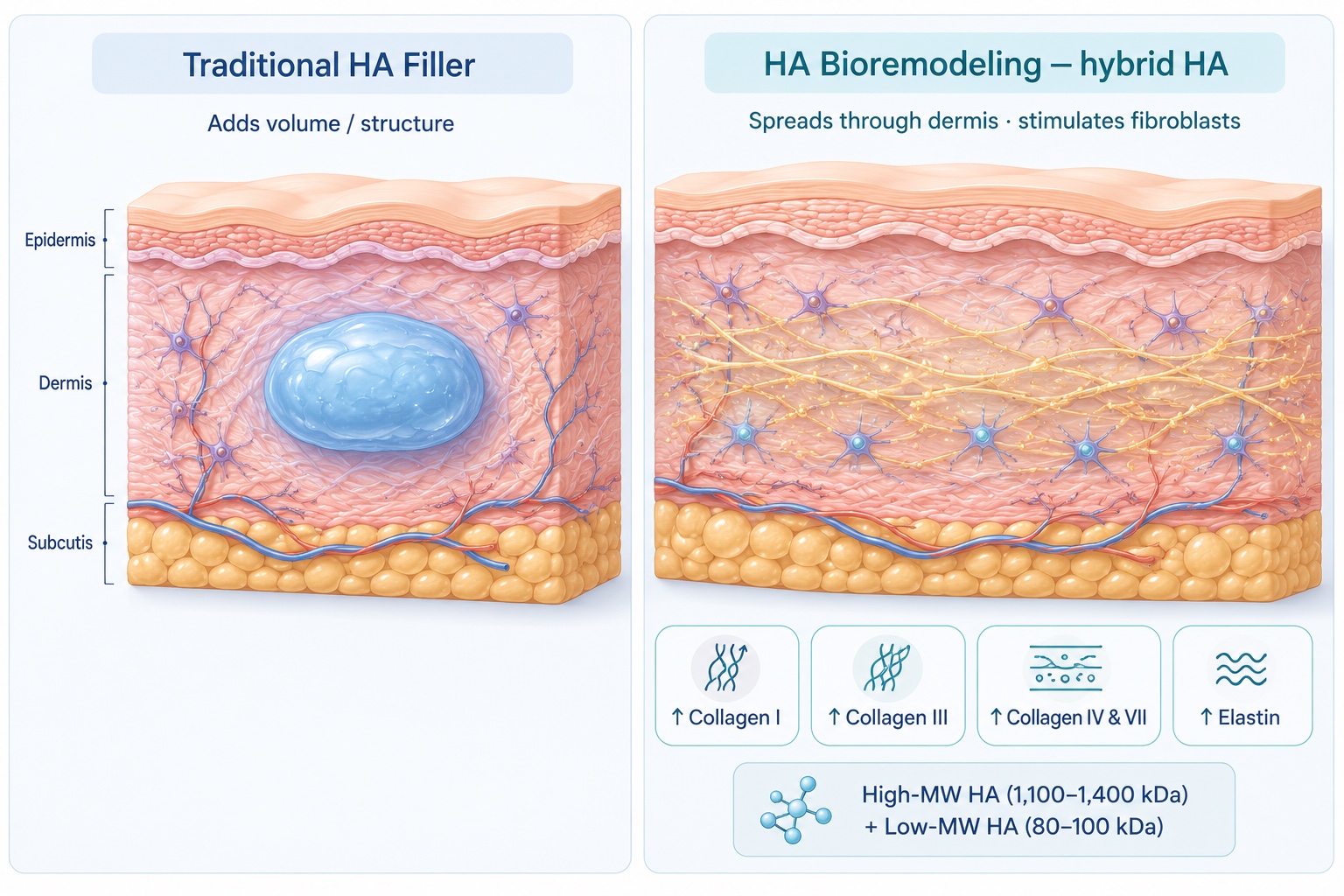 Hyaluronic Acid Bioremodeling vs. Traditional Filler: Two Different Jobs