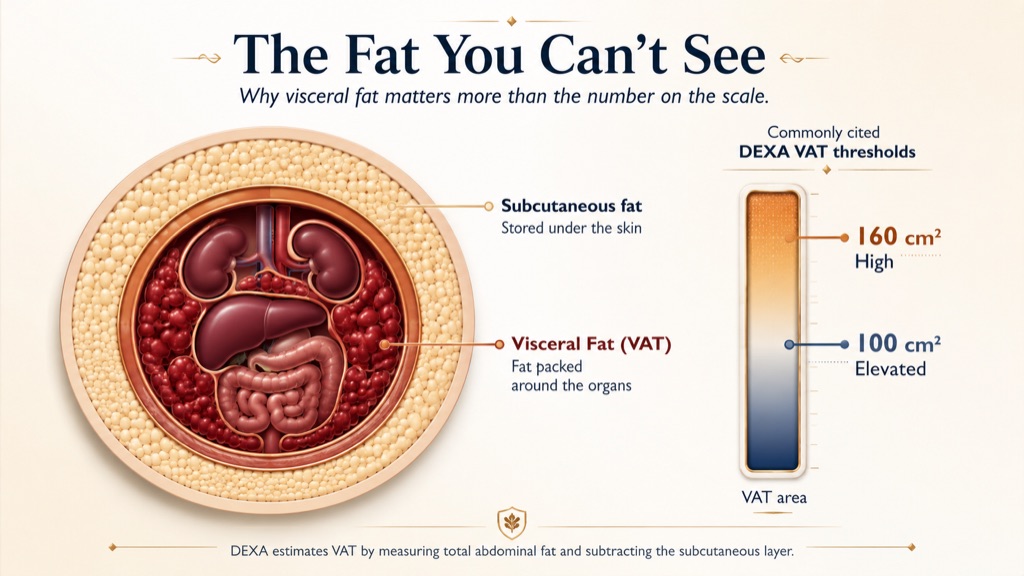 The fat you can pinch versus the fat that drives risk