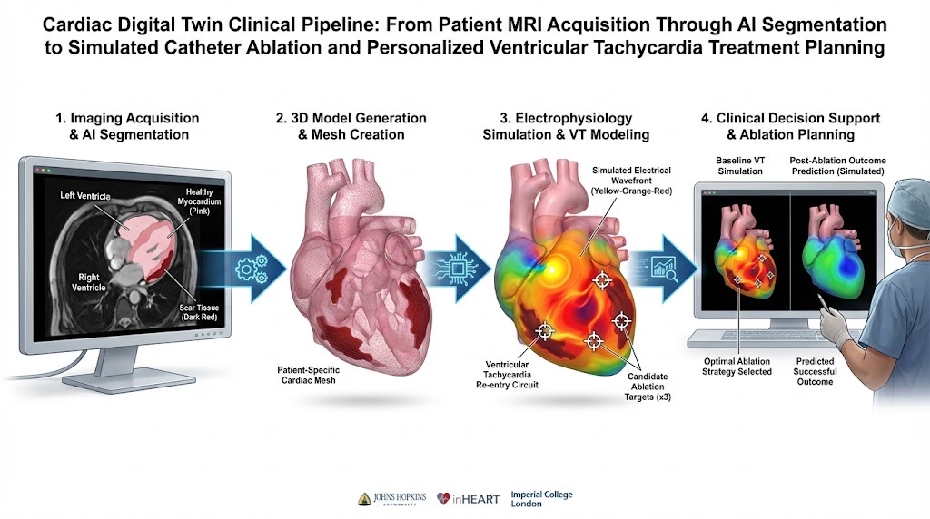 The cardiac digital twin pipeline