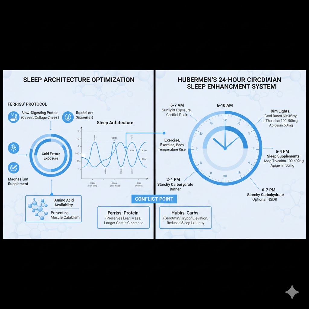 Sleep architecture: Ferriss vs Huberman