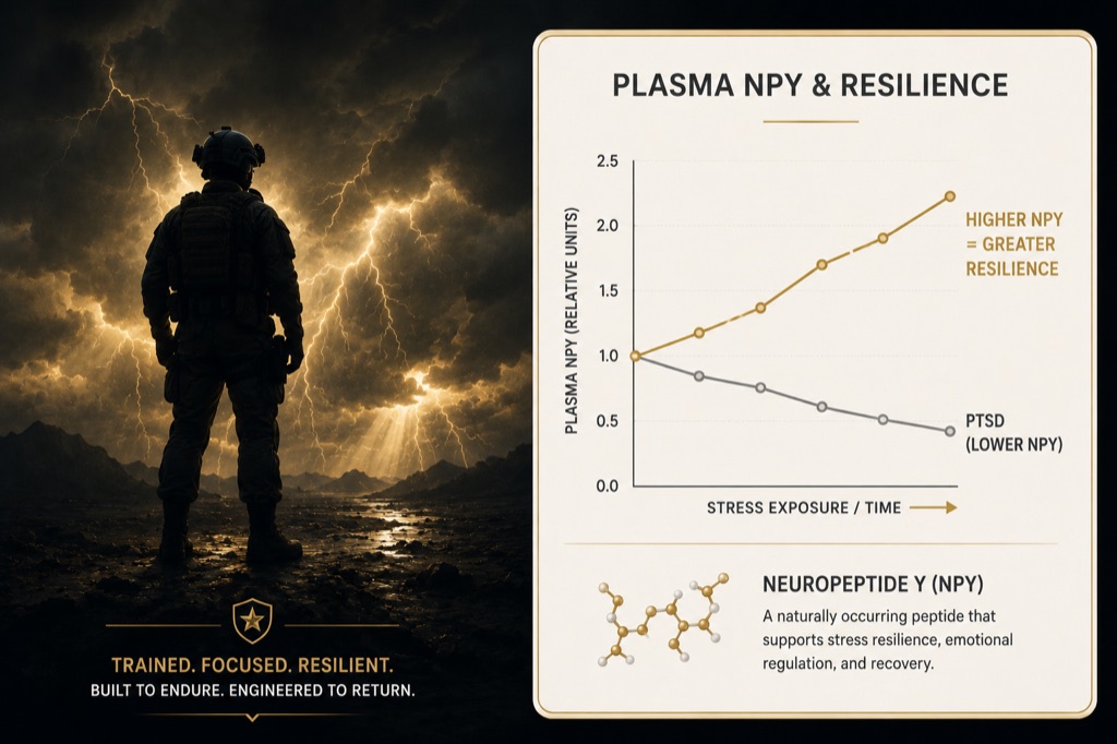 Soldiers with bigger NPY surges stay more composed under extreme stress