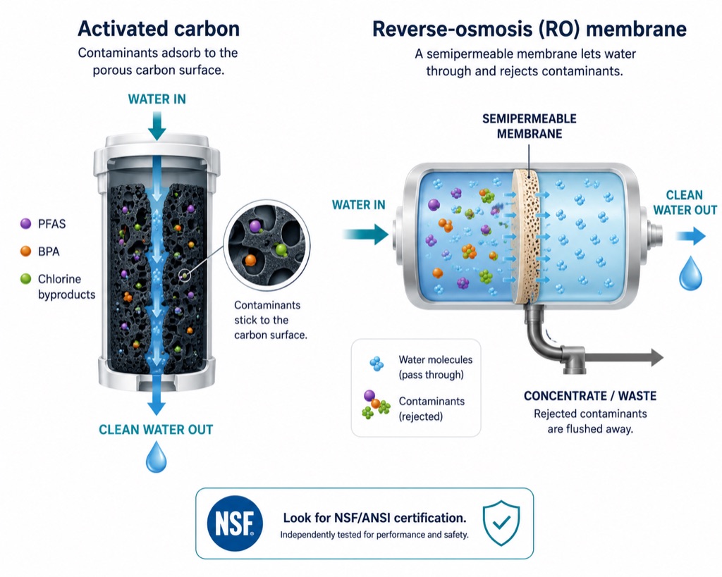 How Reverse Osmosis and Activated Carbon Remove PFAS and Other Contaminants