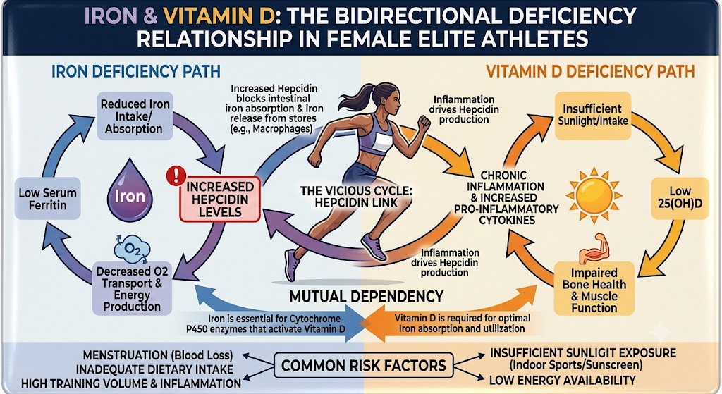 Bidirectional iron and vitamin D relationship in elite female athletes