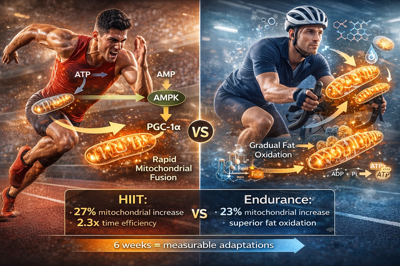 Training modality comparison for mitochondrial adaptation