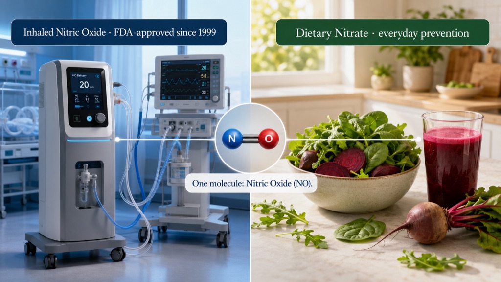 From the ICU to the kitchen: inhaled nitric oxide has been hospital-standard for newborns since 1999.