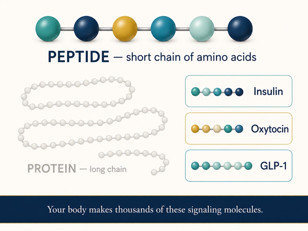 A peptide is a short chain of amino acids