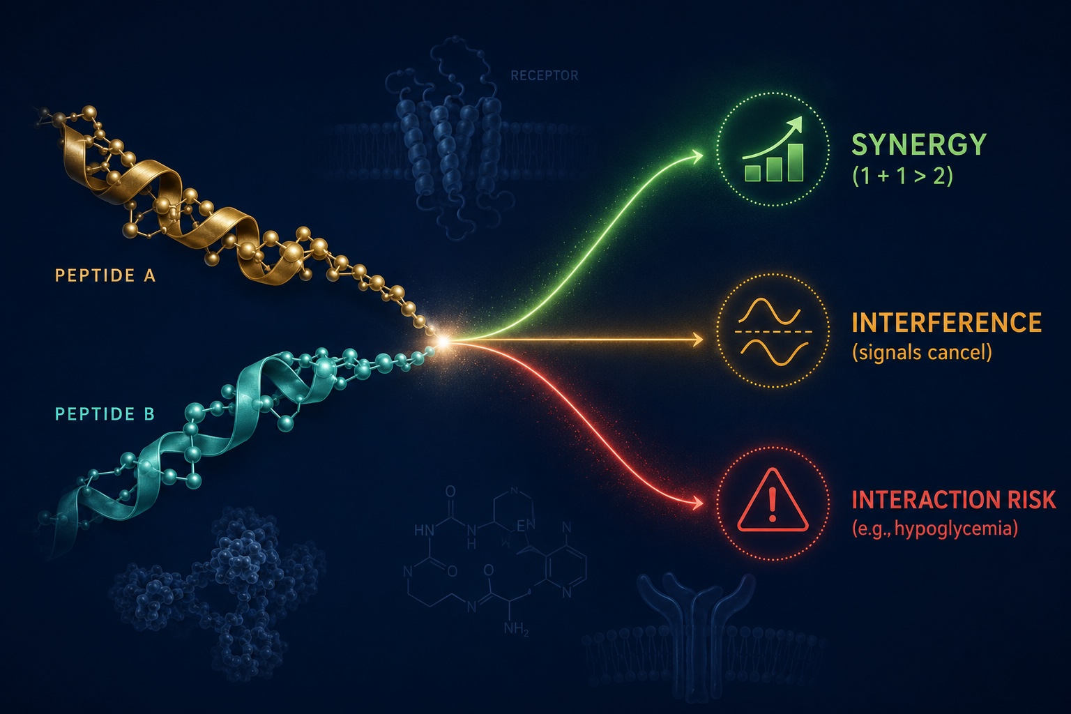 When Peptides Meet: The Science of Synergy, Interference, and the Combinations That Don't Belong in the Same Syringe