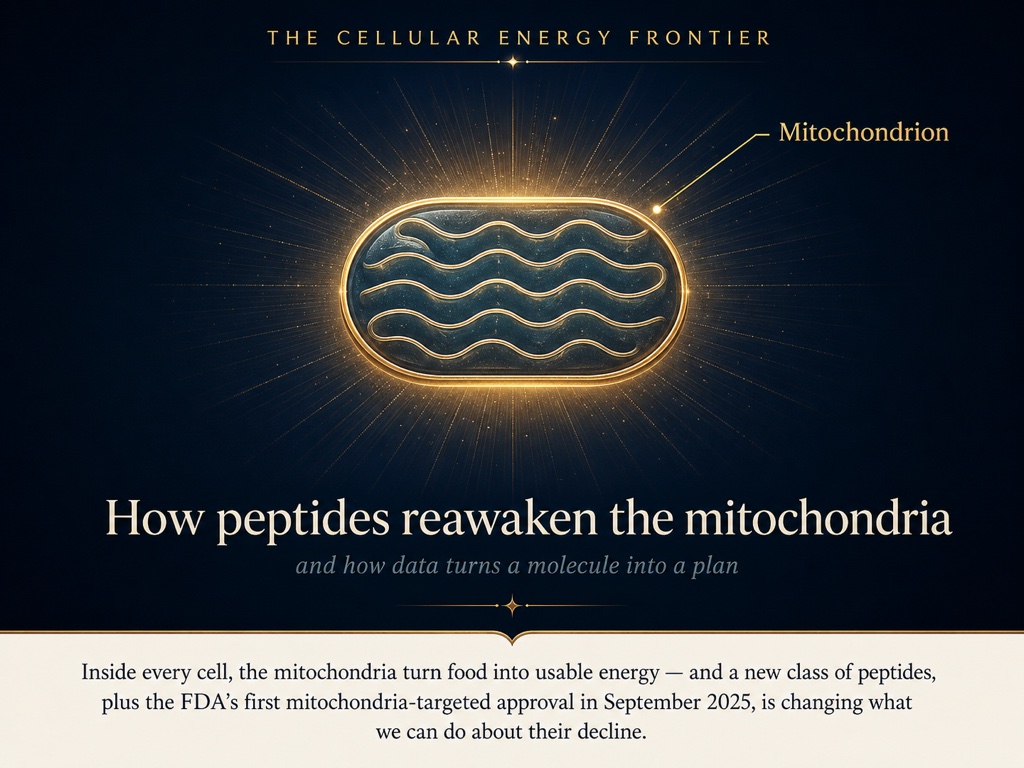 Inside every cell the mitochondria turn food into usable energy, and the FDA's first mitochondria-targeted approval in September 2025 changes what we can do about their decline