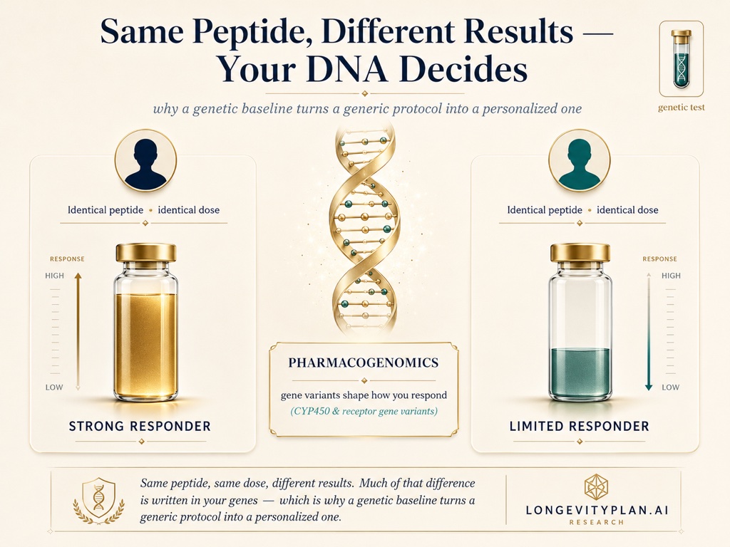 Same peptide, same dose, different results: much of that difference is written in your genes
