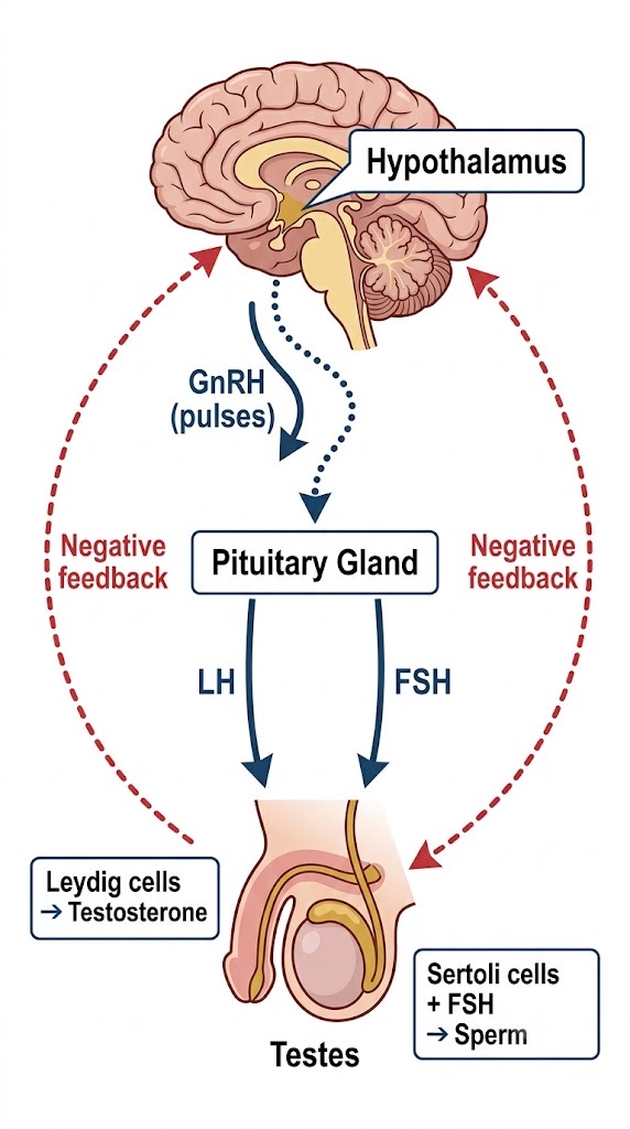 The hypothalamic-pituitary-gonadal axis