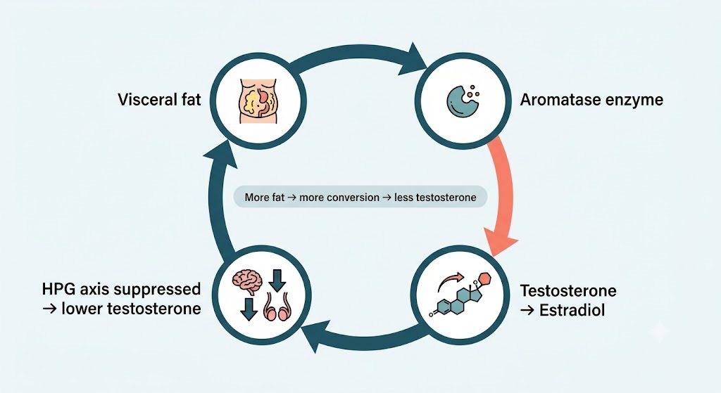 Fat tissue is the body's largest source of aromatase