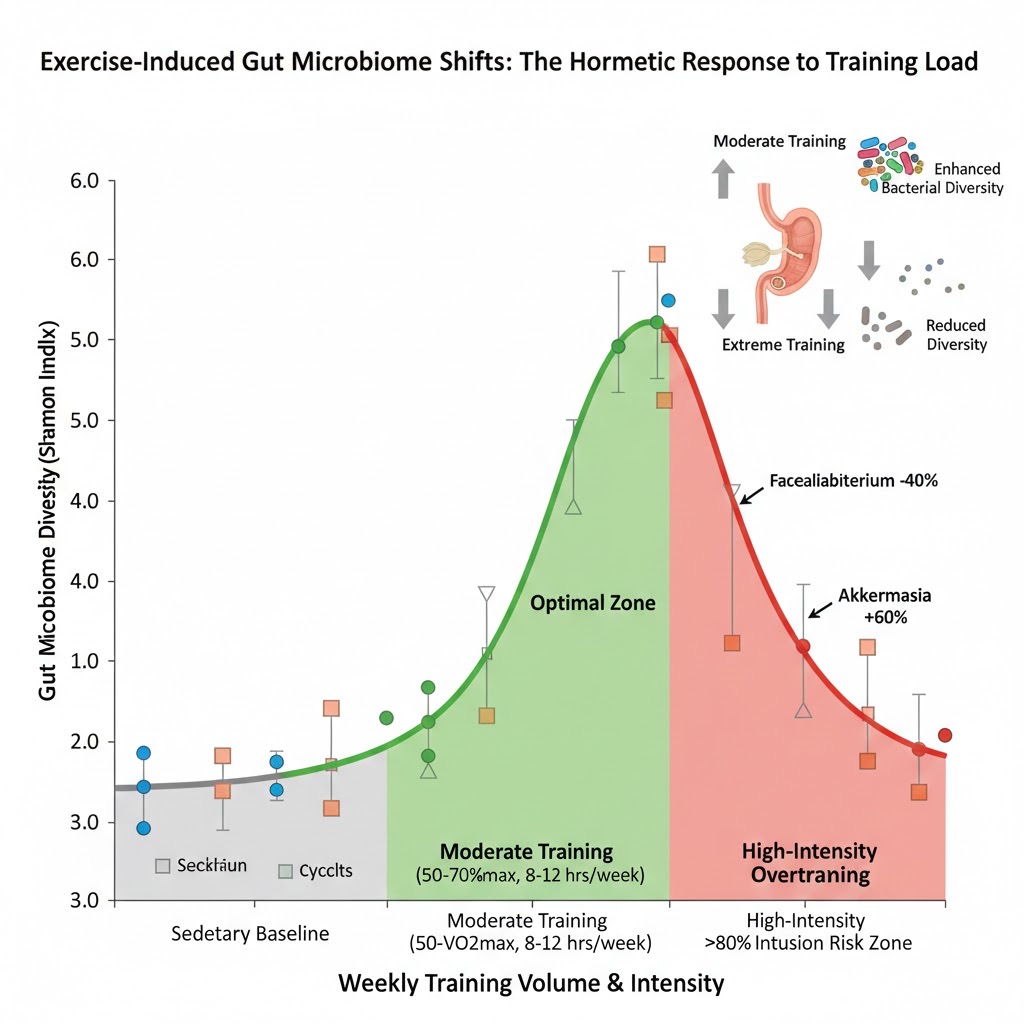 Training intensity and gut microbiome diversity