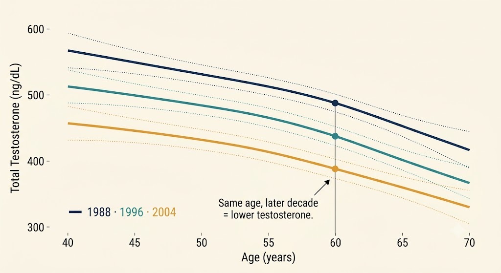 A man's birth year now predicts his testosterone