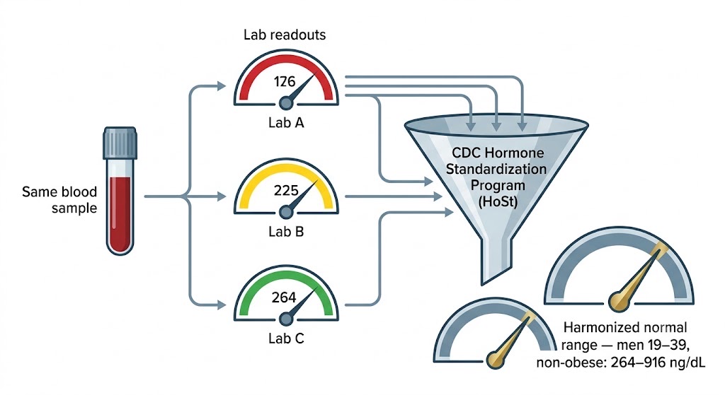 Same blood, three answers — why assay calibration matters