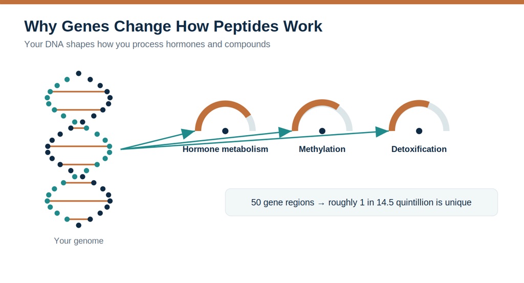 The same peptide behaves differently in every body