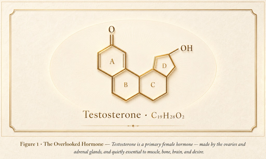 Figure 1: testosterone is a primary female hormone, made by the ovaries and adrenal glands