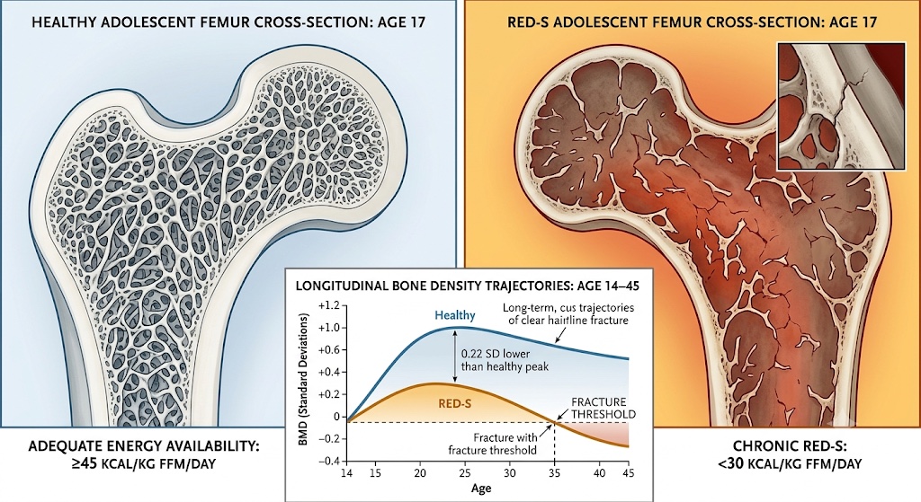 Structural consequence of chronic RED-S on the developing adolescent skeleton